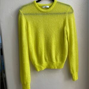 AREA NYC Neon Yellow Women's Crew Neck Sweater